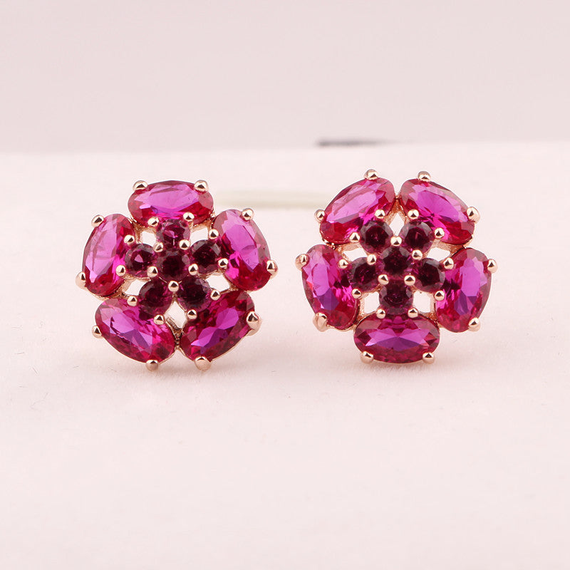 Flower Fresh Pure Sier Ear Pin Stud Earrings