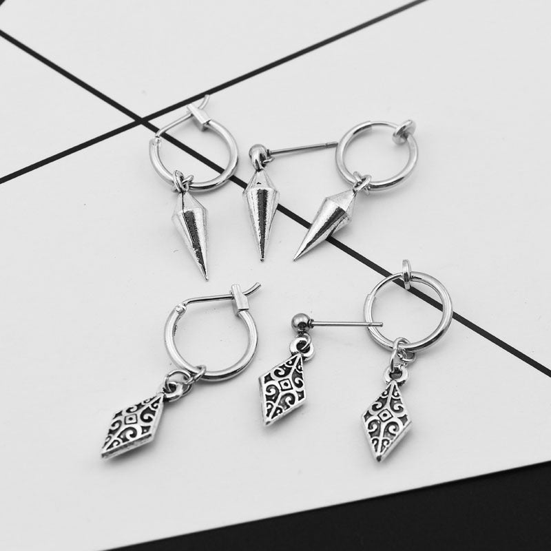 Women's & Men's Punk Retro Version Personalized Without Pierced Ear Buckle