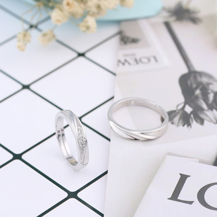 Love Couple Version Female In This Life Closed Mouth Simple Rings
