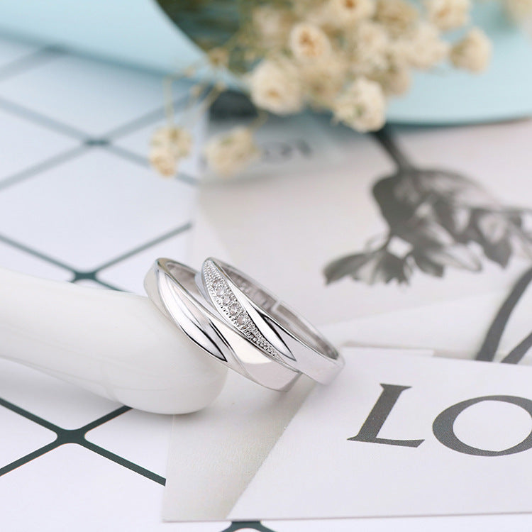 Love Couple Version Female In This Life Closed Mouth Simple Rings