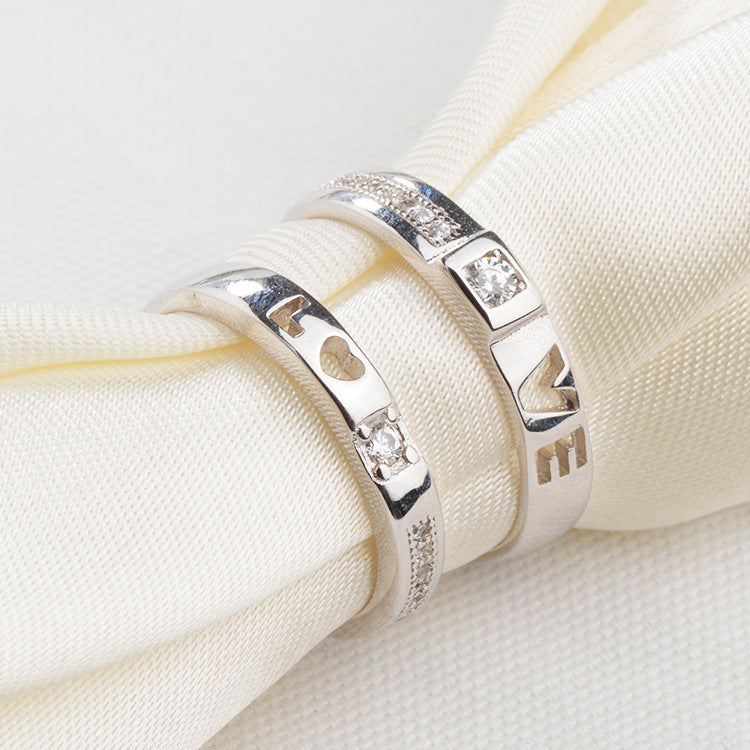 Women's & Men's Couple Korean Style Personalized Opening Adjustable Ring