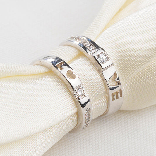 Women's & Men's Couple Korean Style Personalized Opening Adjustable Ring
