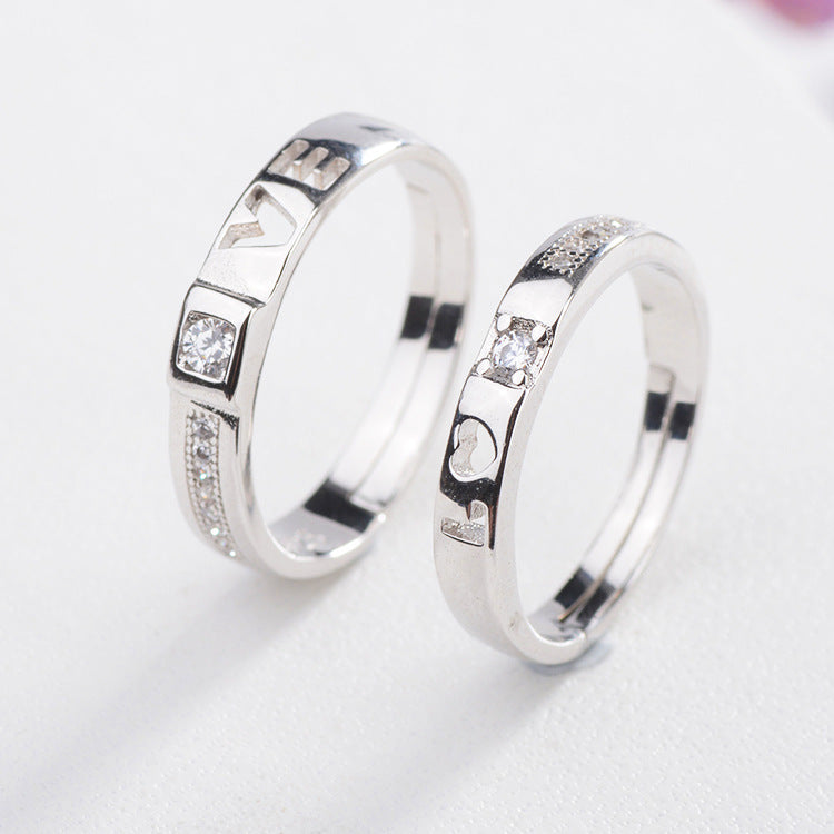 Women's & Men's Couple Korean Style Personalized Opening Adjustable Ring