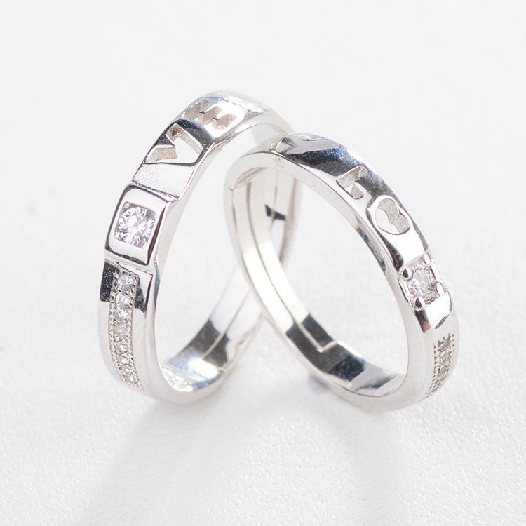 Women's & Men's Couple Korean Style Personalized Opening Adjustable Ring