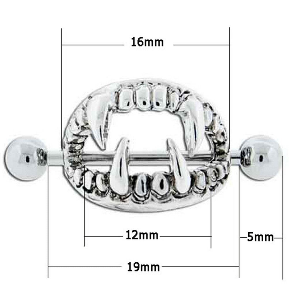 Mouth Shape Nipple Punk Plating Body Piercing Ear Clip