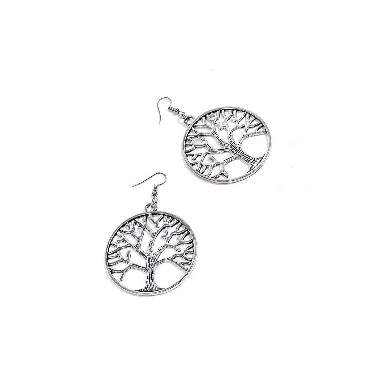 Women's Life For Hollow Circle Pendant Retro Earrings