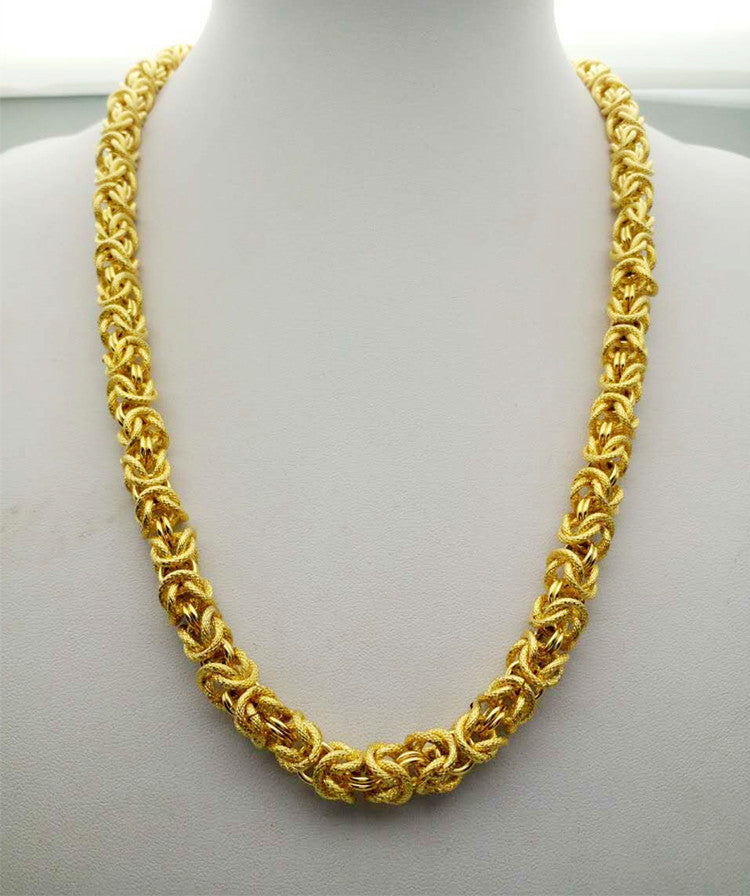 Men's Gold-plated Live Broadcast Alluvial Gold South African Tin Necklace