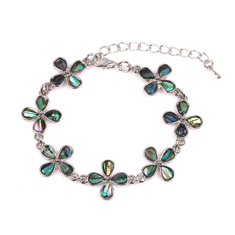 Heart Shell Ornament Abalone Alloy Colorful Bracelets