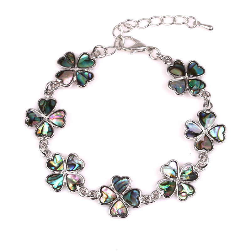 Heart Shell Ornament Abalone Alloy Colorful Bracelets