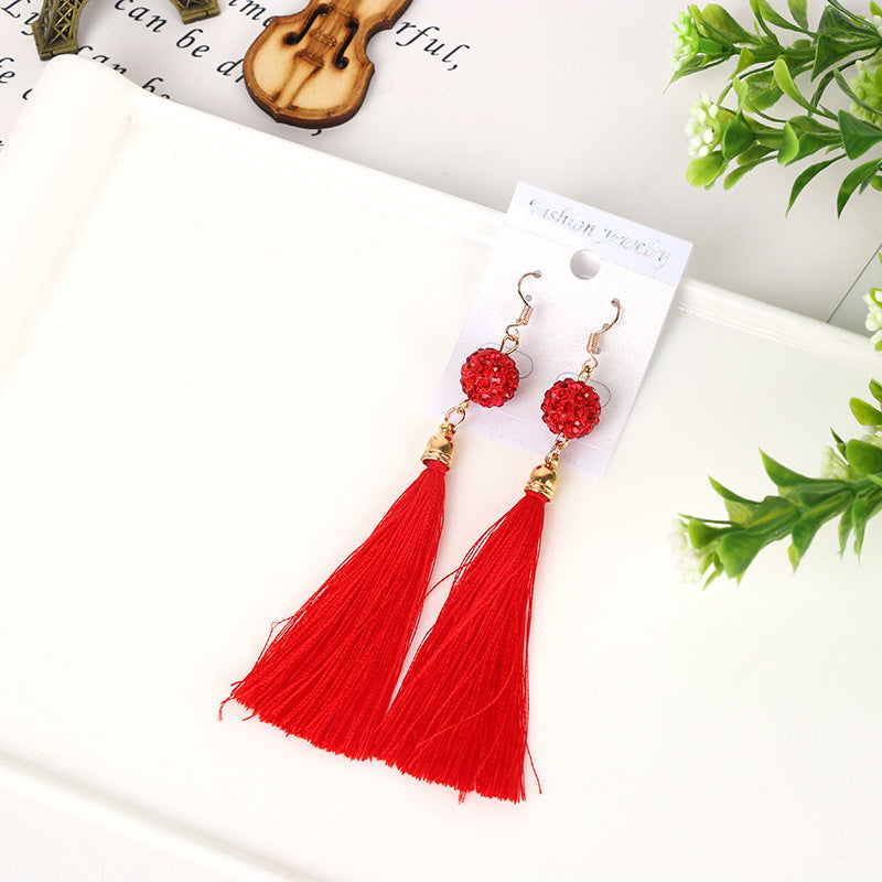 Antique Retro Chinese Style Knot Red Earrings