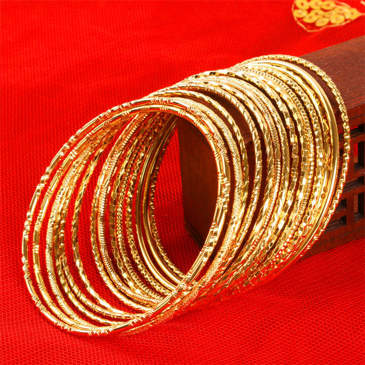 Women's Gold-plated Li European Coin Alluvial Gold Bracelet