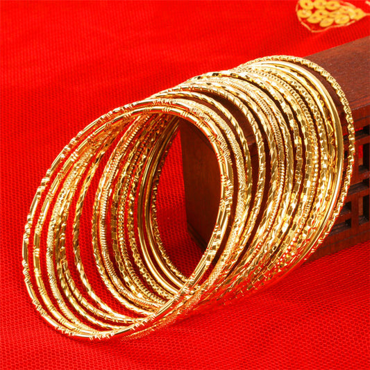 Women's Gold-plated Li European Coin Alluvial Gold Bracelet