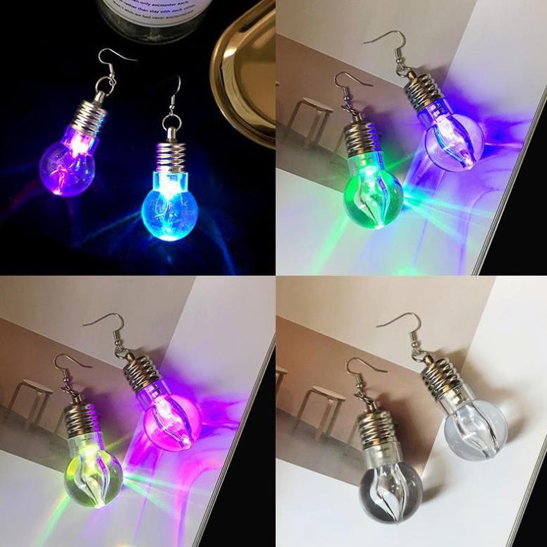 Eccentric Personality Nightclub Disco Colorful Light Earrings