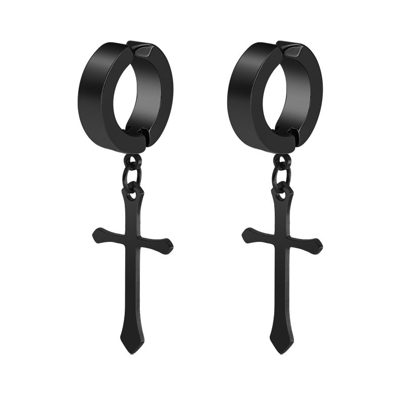 Hop Punk Simple Personality Niche Puncture Titanium Steel Male Ear Clip