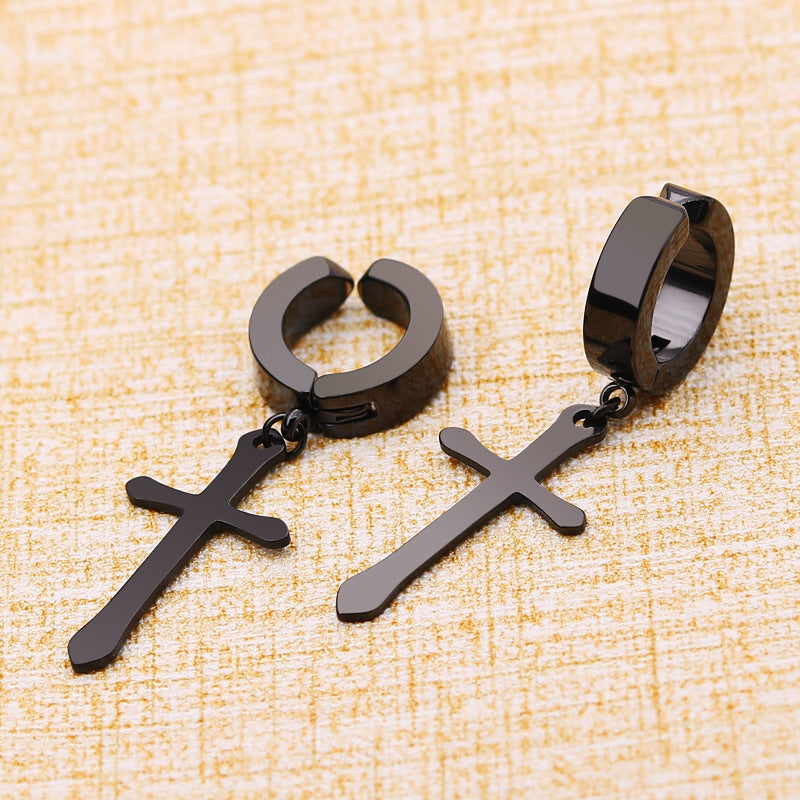 Hop Punk Simple Personality Niche Puncture Titanium Steel Male Ear Clip