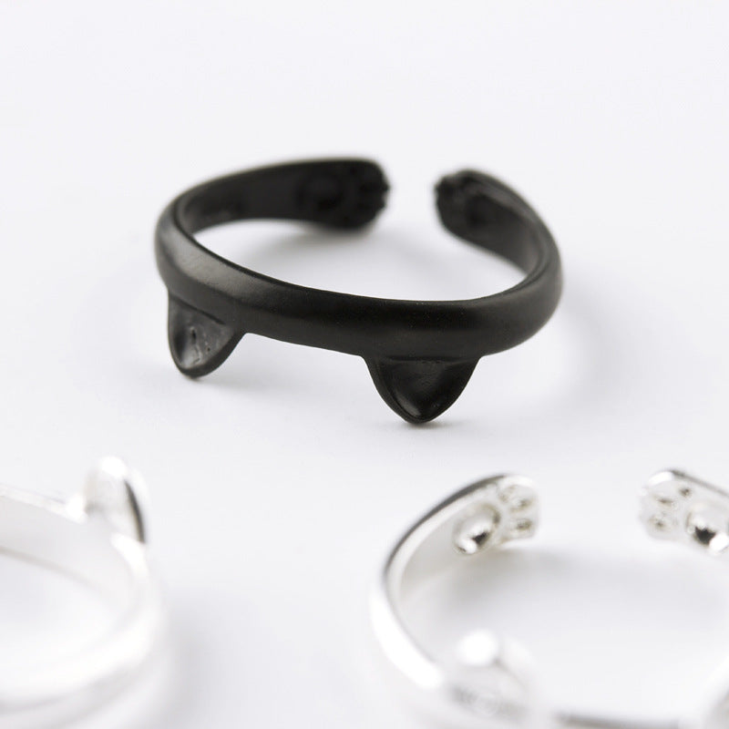 Cat's Paw Footprints Animal Cat Ears Rings