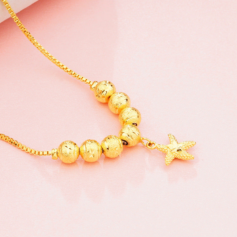Gold-plated Brass Vietnam Placer Gold Lucky Bag Key Bracelets