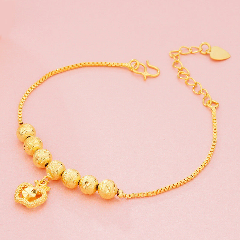 Gold-plated Brass Vietnam Placer Gold Lucky Bag Key Bracelets