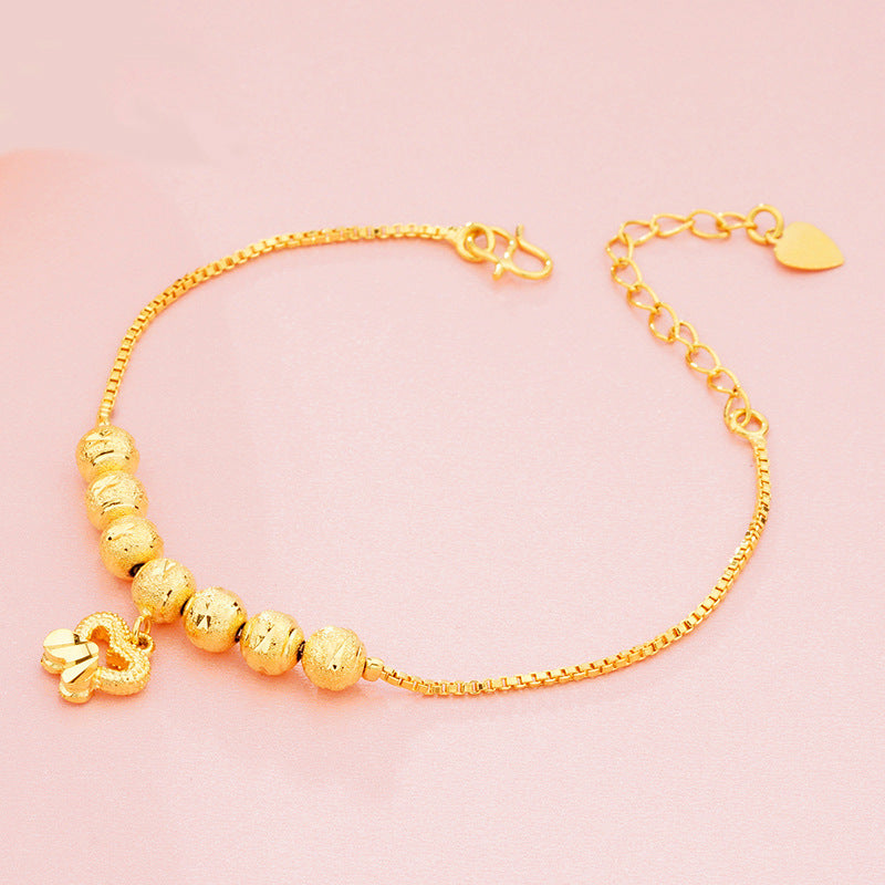 Gold-plated Brass Vietnam Placer Gold Lucky Bag Key Bracelets