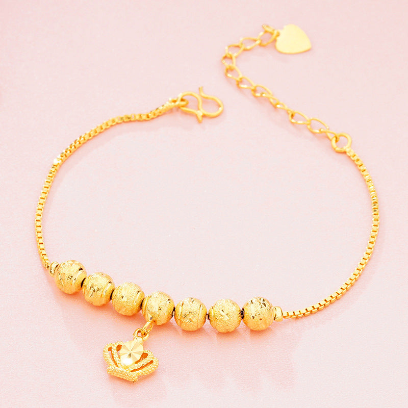Gold-plated Brass Vietnam Placer Gold Lucky Bag Key Bracelets