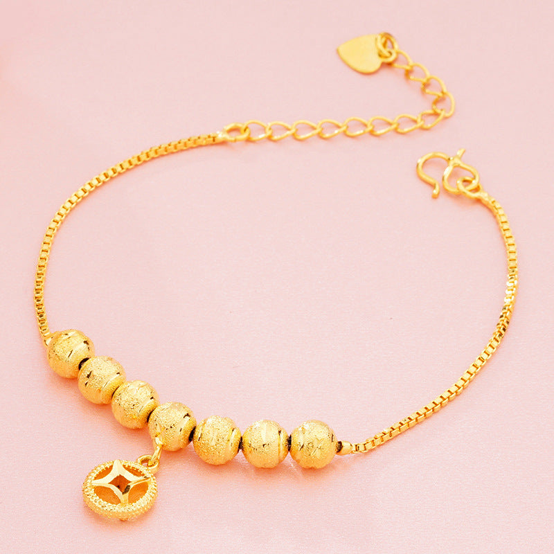 Gold-plated Brass Vietnam Placer Gold Lucky Bag Key Bracelets