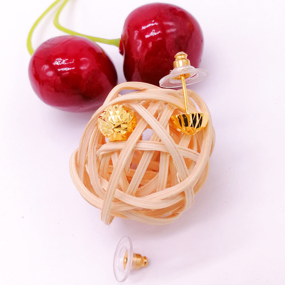Umbrella Ear Simple Personality Graceful Fashionable Gold Stud Earrings