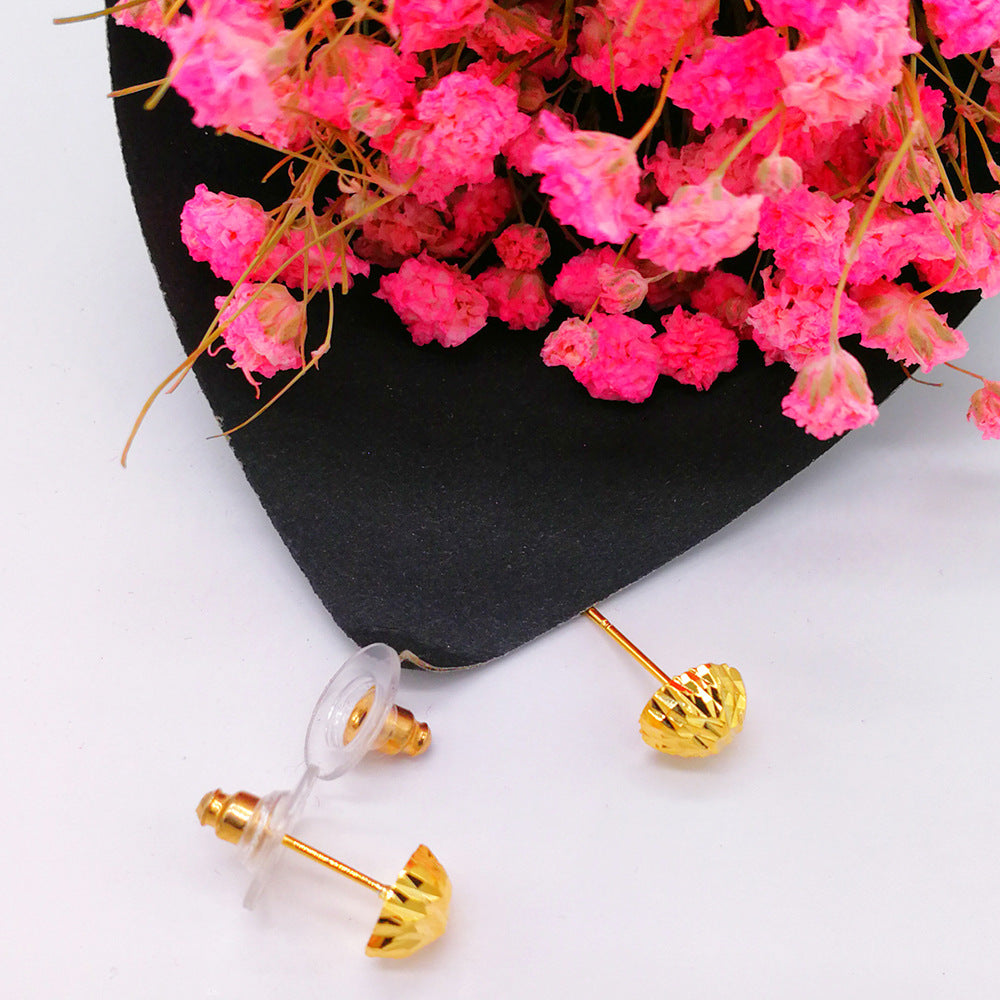 Umbrella Ear Simple Personality Graceful Fashionable Gold Stud Earrings