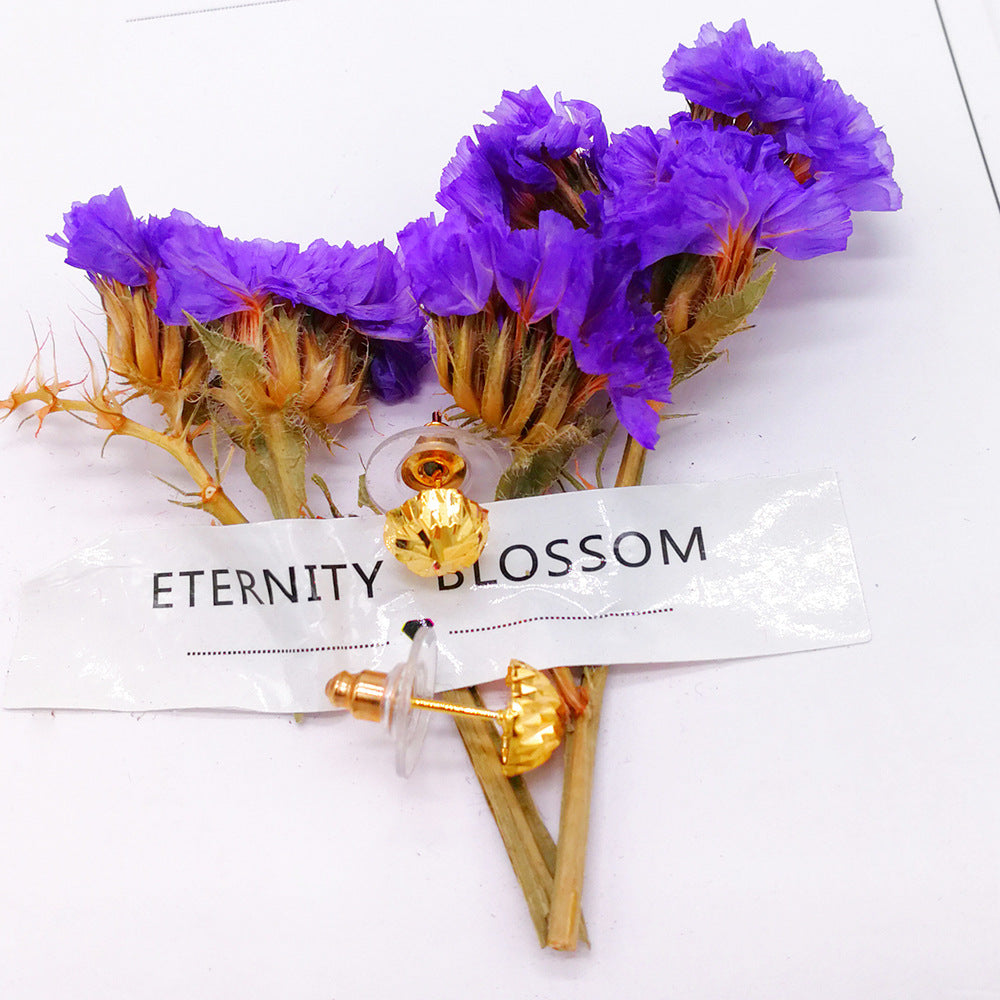 Umbrella Ear Simple Personality Graceful Fashionable Gold Stud Earrings