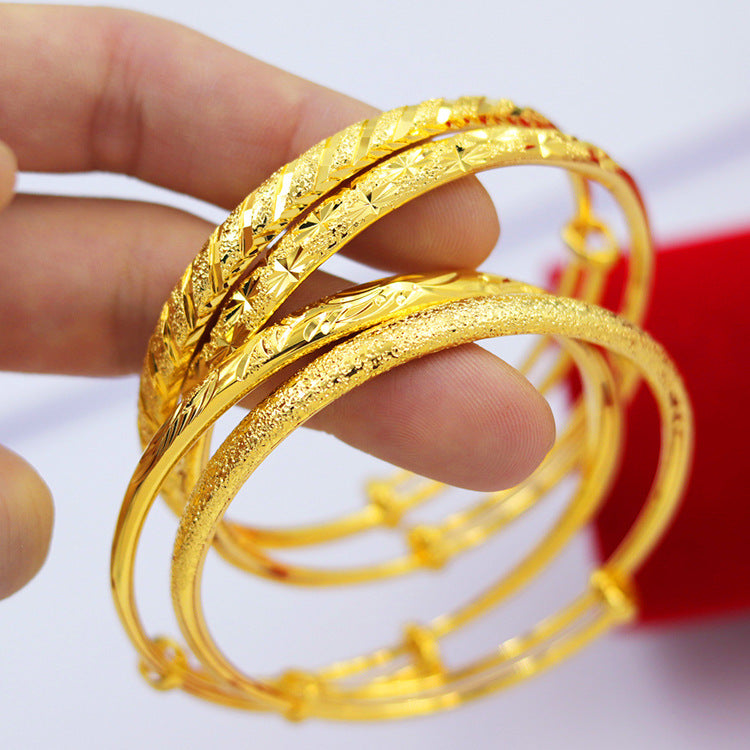 Women's Push-pull Alluvial Gold Meteor Shower Thickened Bracelet