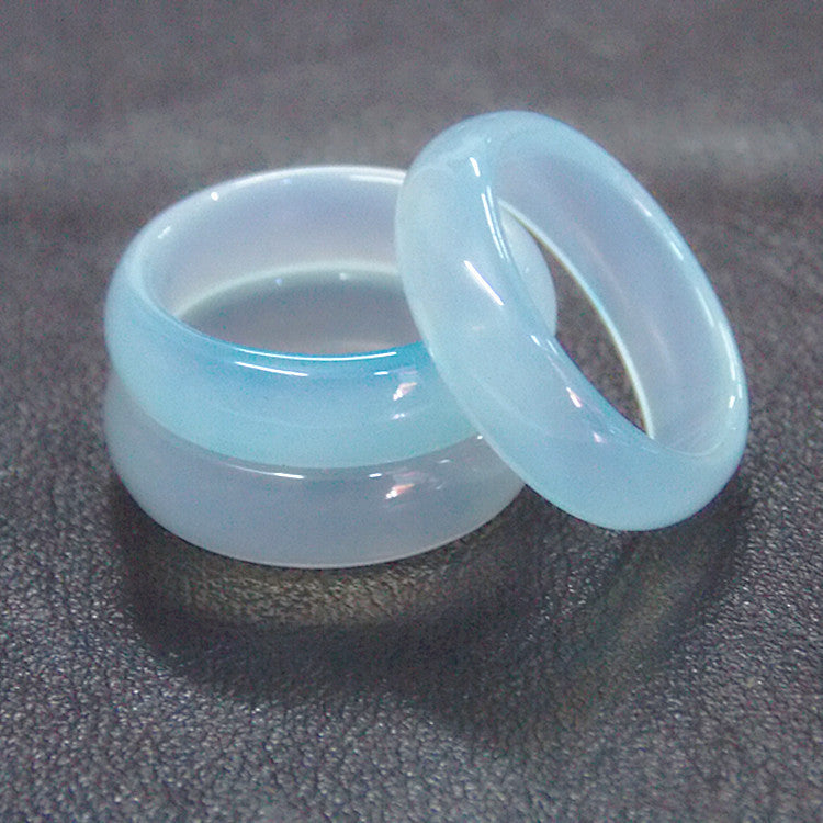 Jade Grade Quartzite Ice Bottom Violet Rings