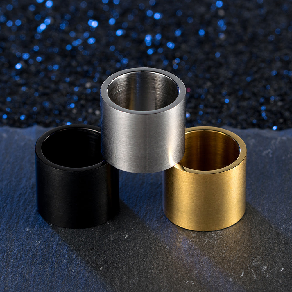 Elen Plate Rings Titanium Steel Brushed Large Light Plate Rings – Nutricaodiaria