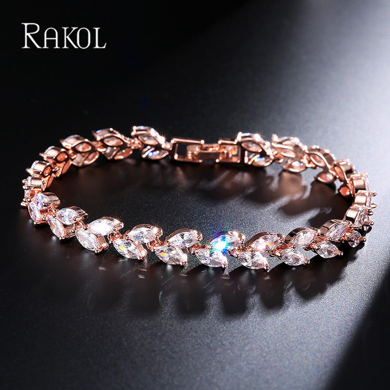 Women's Korean Style Fashion Simple Willow Branch Leaf Exquisite Micro Bracelet
