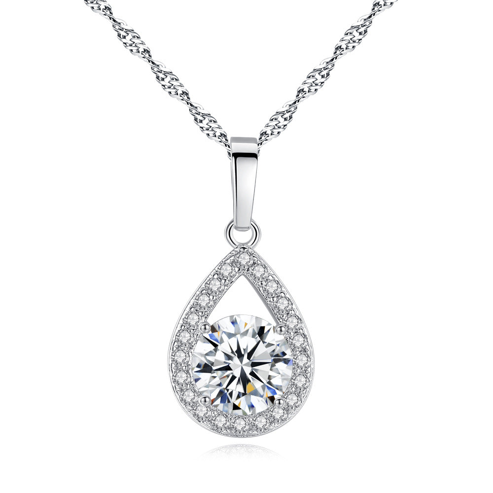 Water Drop Zircon Female Affordable Luxury Fashion High Sense Ear Jewelry Set