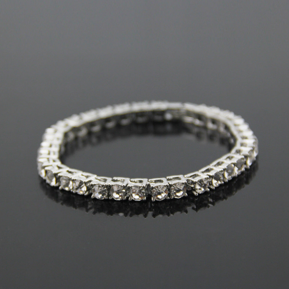 Men's Hip Hop Single Row Diamond Brace Bracelet