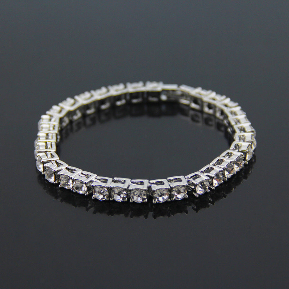 Men's Hip Hop Single Row Diamond Brace Bracelet