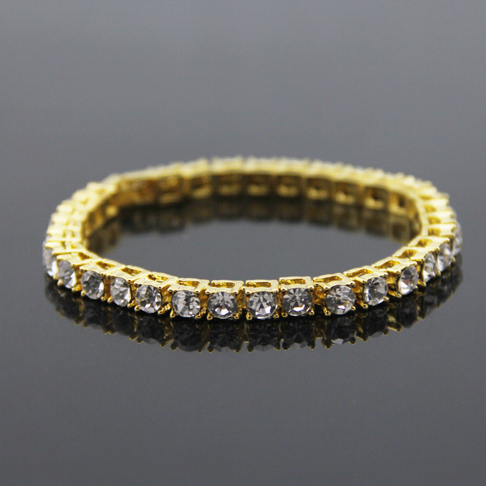 Men's Hip Hop Single Row Diamond Brace Bracelet