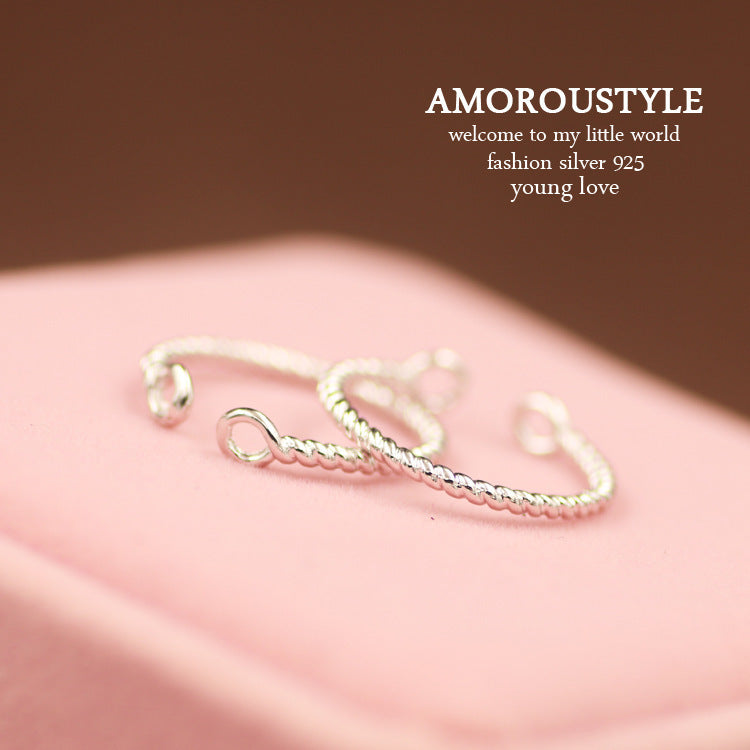 Korean Style Twisted Opening Simple Fashion Temperament Rings