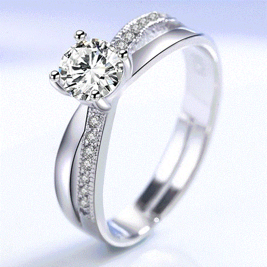 Fresh Cross Female Diamond Wedding Stylish Rings