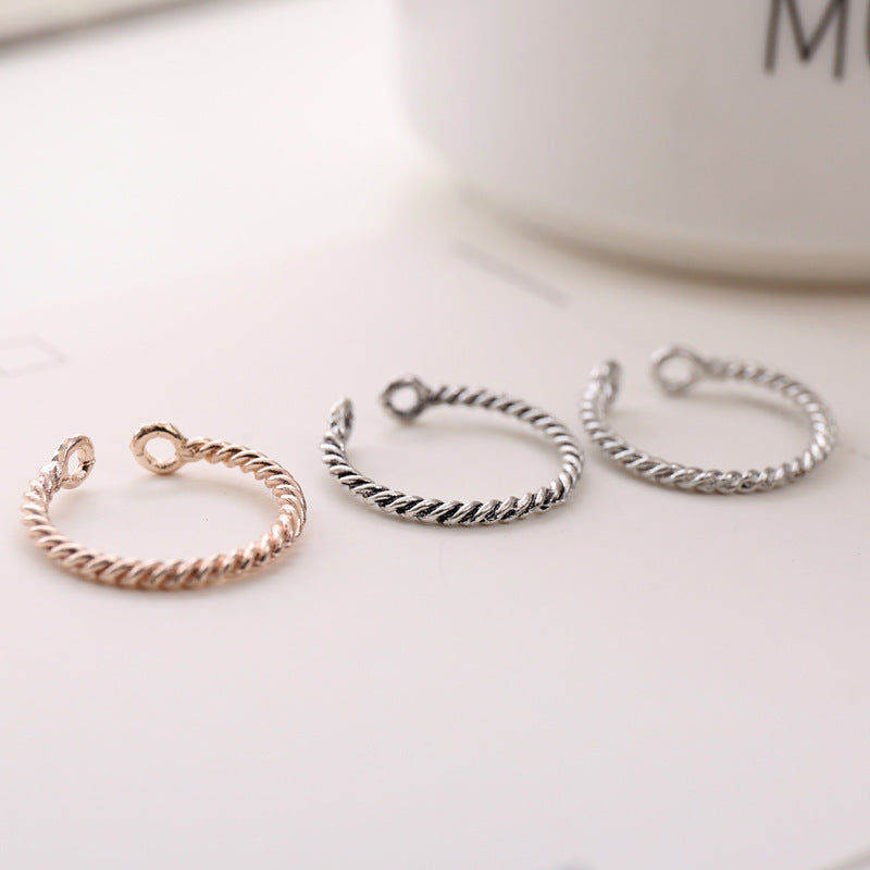 Korean Style Twisted Opening Simple Fashion Temperament Rings