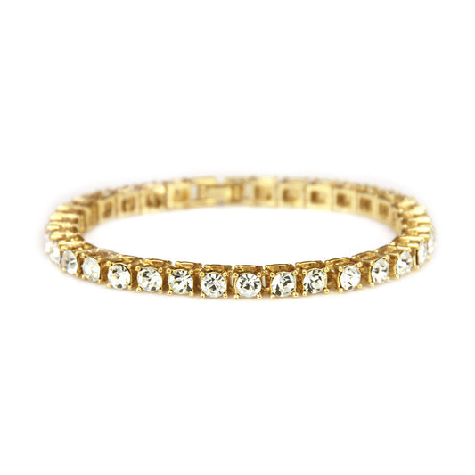 Men's Hip Hop Single Row Diamond Brace Bracelet