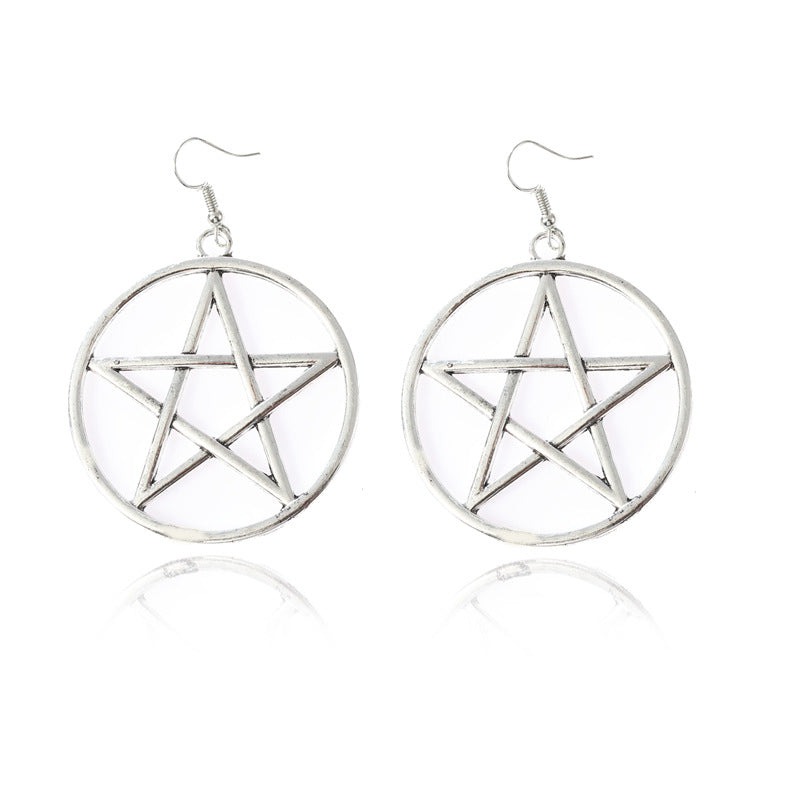 Fashion Exaggerated Big Five-pointed Star American Earrings