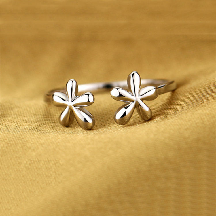 Flower Open Hug Palm Fashion Small Rings