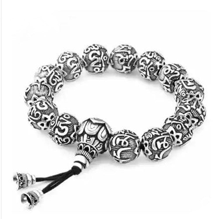 Damen &amp; Herren &amp; Sier Buddha-Perlen und herrschsüchtige Armbänder