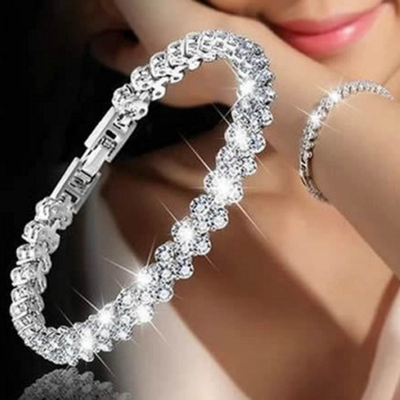 Roman Female Zircon Crystal Nice Luxury Fashion Bracelet