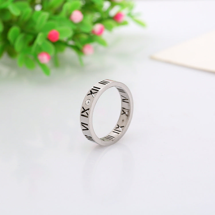 Roman Digital Hollow Stainless Spot Drill Couple Ring