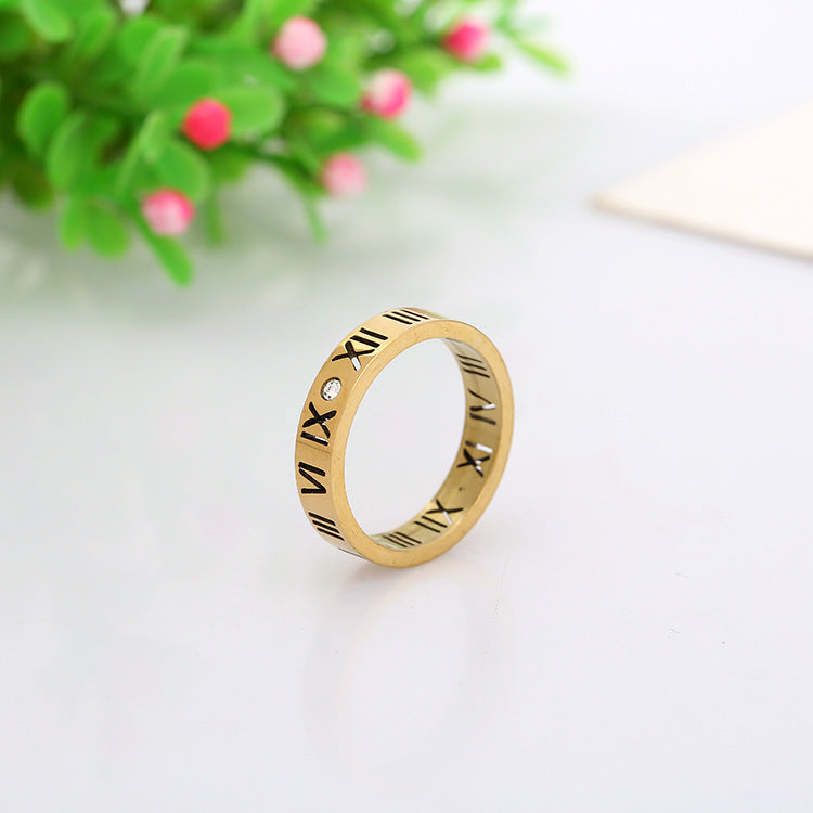 Roman Digital Hollow Stainless Spot Drill Couple Ring