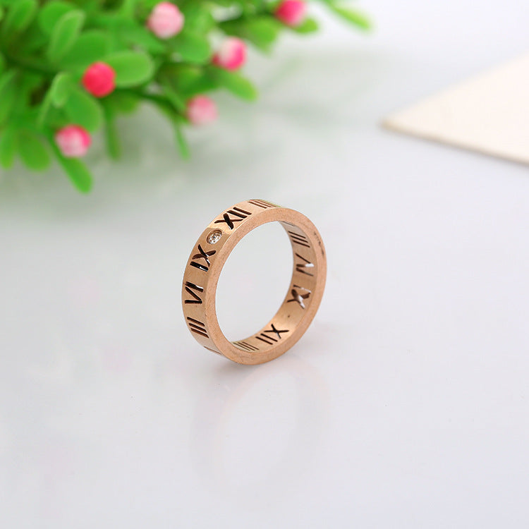 Roman Digital Hollow Stainless Spot Drill Couple Ring