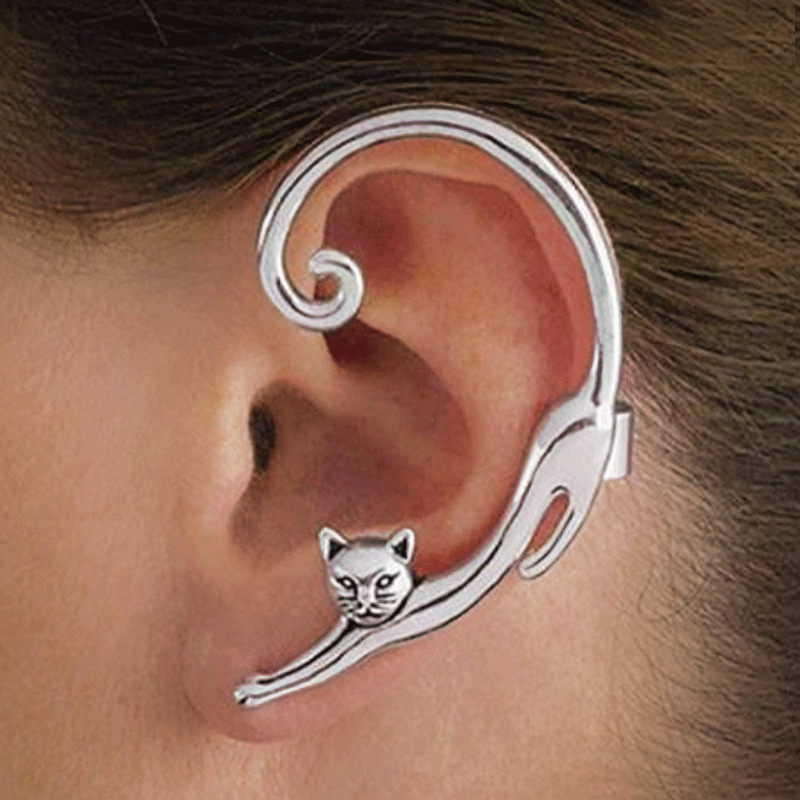 Small Animal Three-dimensional Cat Ear Hanging Earrings