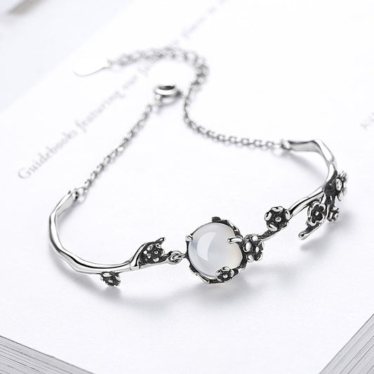 Women's Version Moon Shadow Plum Fashion Plated Sier Moonlight Bracelets