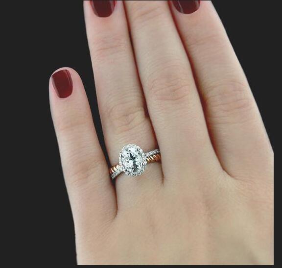 Hearts Arrows Zircon Engagement Personality Color Rings